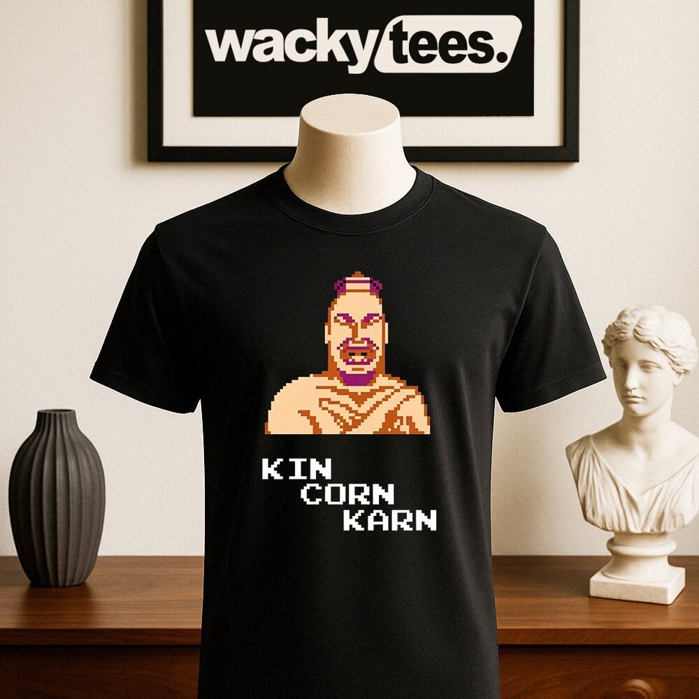 Pro Wrestling 8 Bit NES Game Fighter Kin Corn Karn Character Wrestler Graphic Te